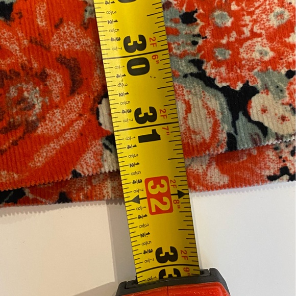 FREE PEOPLE Womens Dress Kapowski Slim Elegant Corduroy Poppy Red Size 8 - Picture 6 of 10